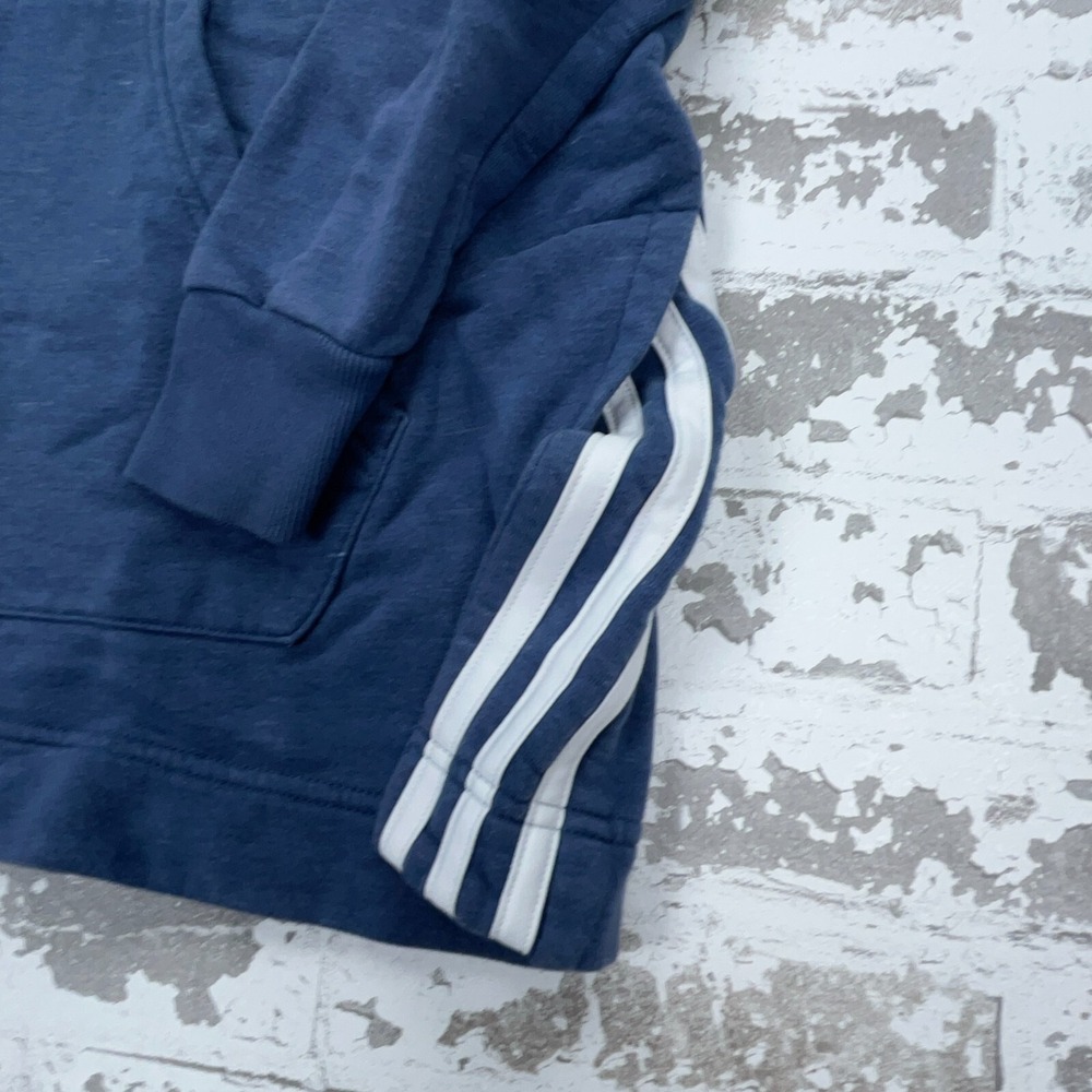 Adidas Hoodie Women Medium Blue White Sweatshirt Sweater Spell Out Logo * - Picture 5 of 14